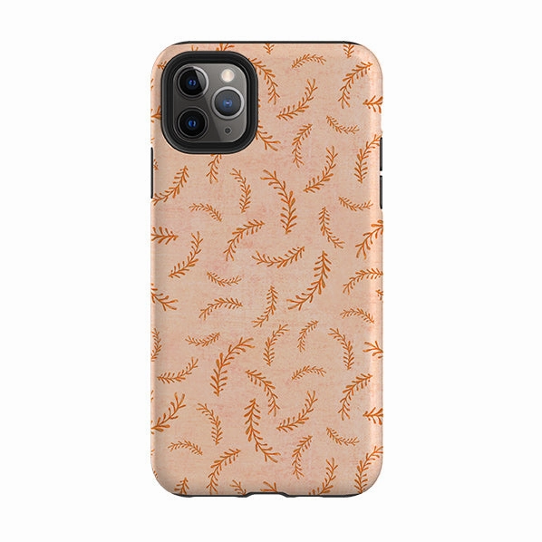 Printed Graphic iPhone Tough Case - Feathers Pink By Katherine Quinn