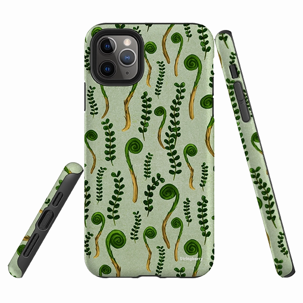 Sleek Grip iPhone Tough Case - Fern Fronds By Katherine Quinn