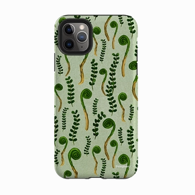 iPhone Tough Case - Fern Fronds By Katherine Quinn Elegant Finish Premium Grip