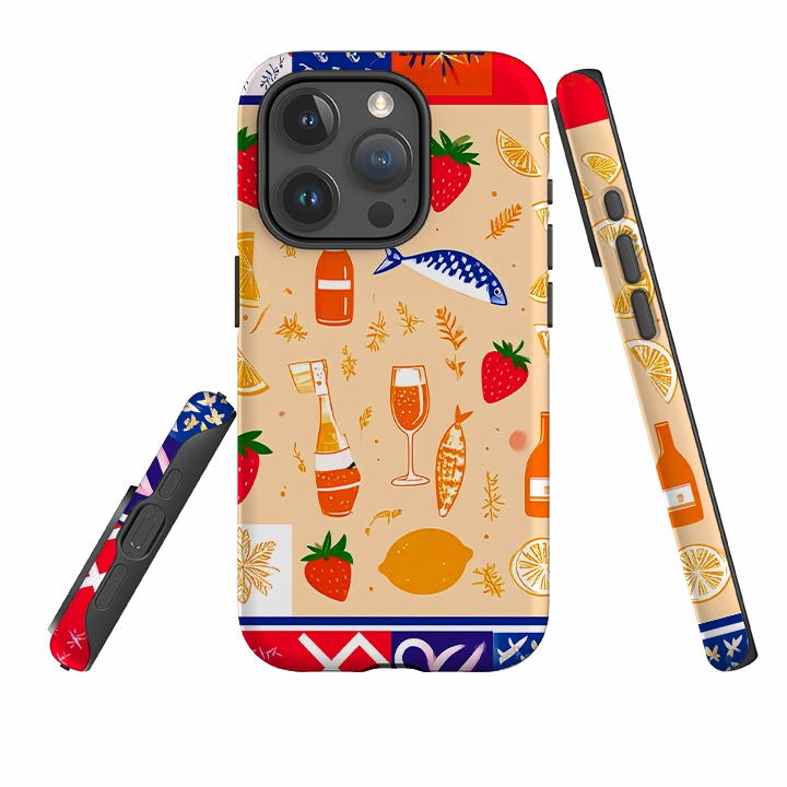 Polished Detail Edge Flexible Pattern Texture iPhone Tough Case - Festival Life