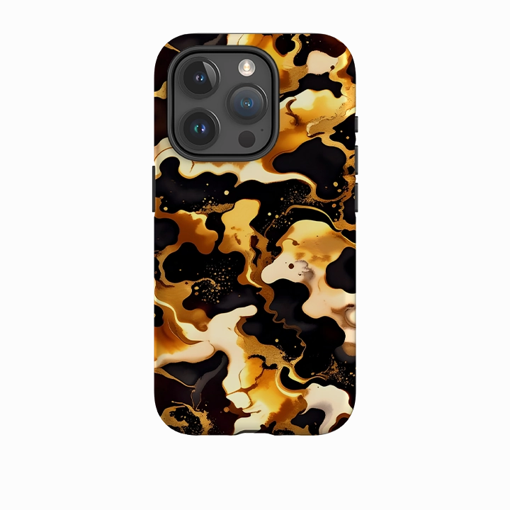 Durable Finish iPhone Tough Case - Fire Marble