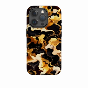 Smooth Shield Lightweight Protection iPhone Tough Case - Fire Marble