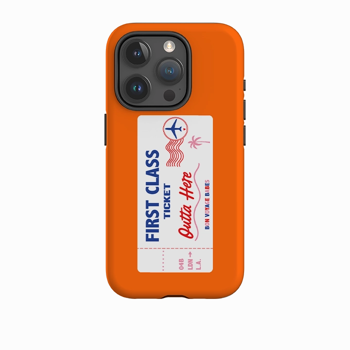 iPhone Tough Case - First Class Orange Ergonomic Texture