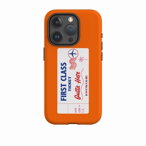 iPhone Tough Case - First Class Orange Premium Build Matte Detail