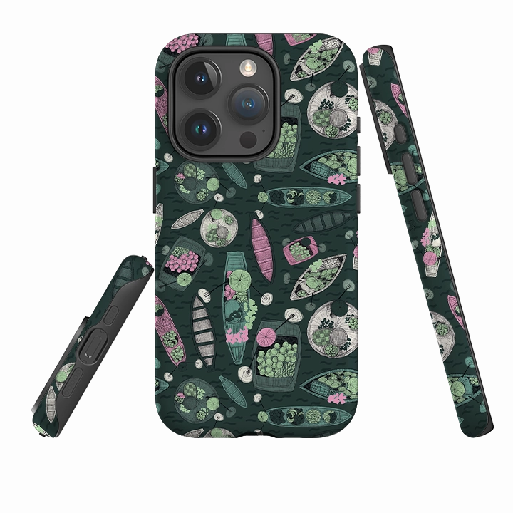 Unique Texture Slim Feel iPhone Tough Case - Floating Markets A By Jade Mosinski