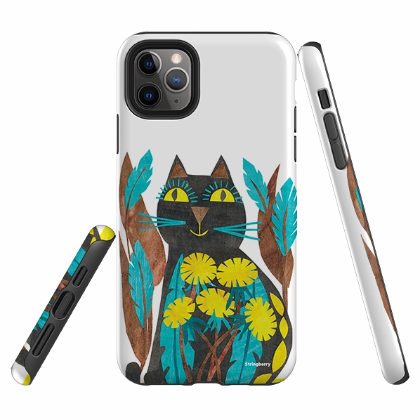 iPhone Tough Case - Folk Cat By Tracey English Scratch Proof