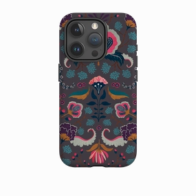 iPhone Tough Case - Folk Floral II By Katherine Quinn Ultra light
