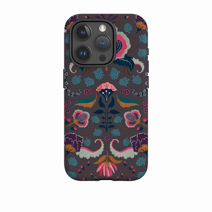 iPhone Tough Case - Folk Floral II By Katherine Quinn Urban Texture Smooth Feel