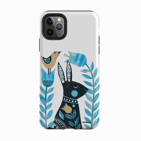 iPhone Tough Case - Folk Rabbit By Tracey English Soft Finish