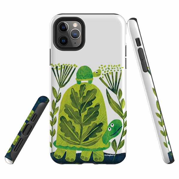 Protective Form Polished Style iPhone Tough Case - Folk Tortoise By Tracey English