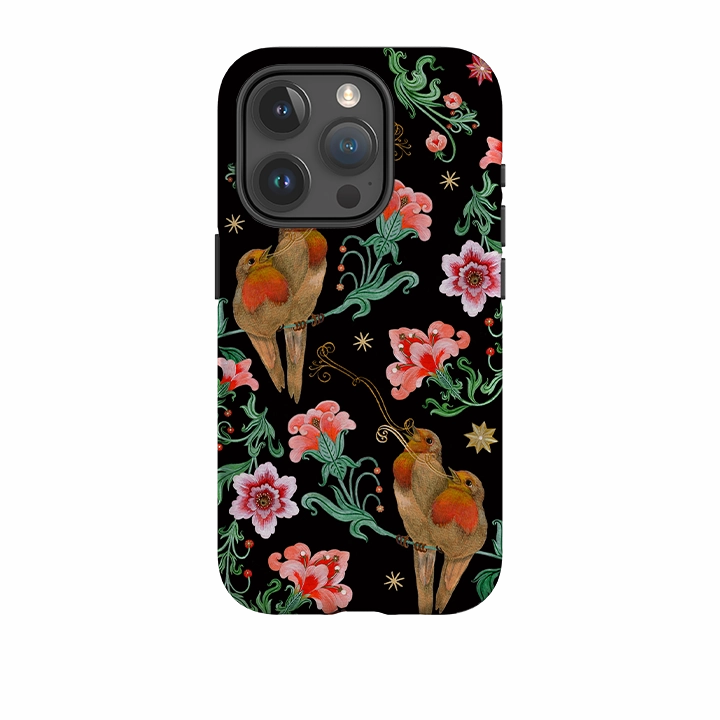 iPhone Tough  Case - Four Calling Birds By Maria Matos Flexible Protection