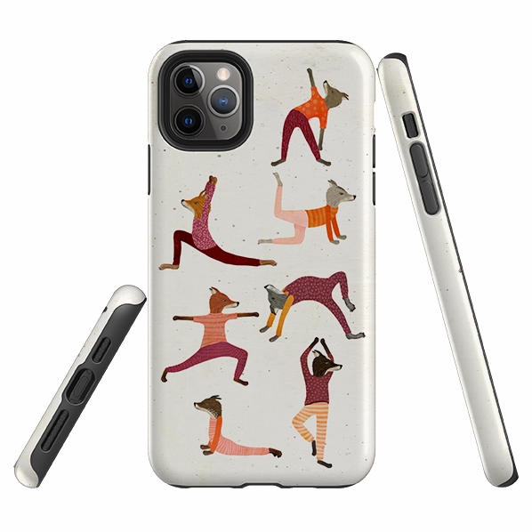 iPhone Tough Case - Fox Yoga By Katherine Quinn Premium Craft high quality build
