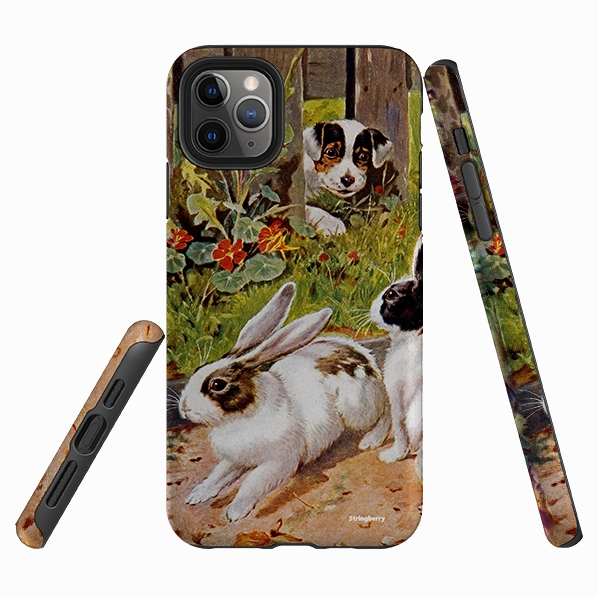 Luxury Edge Texture iPhone Tough Case - Furry Friends By Heritage