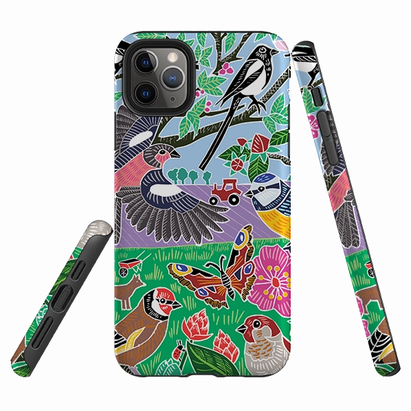 Comfort Pattern Texture iPhone Tough Case - Garden Bird Jigsaw B By Kate Heiss