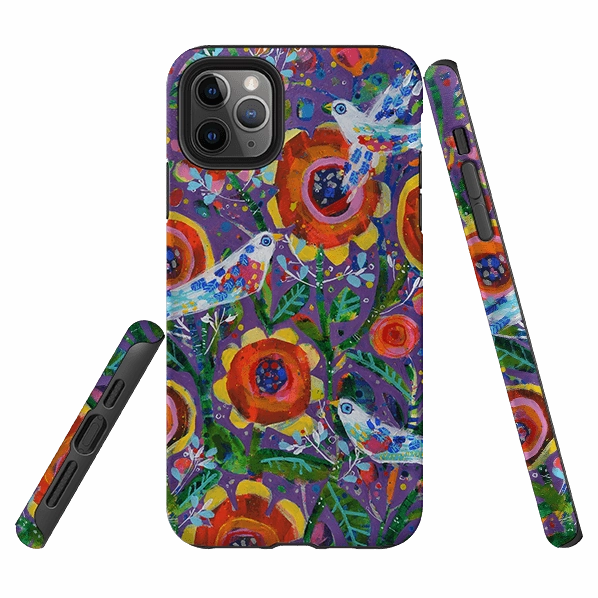 iPhone Tough Case - Garden Party By Claire West Protective Corners Scratch Block