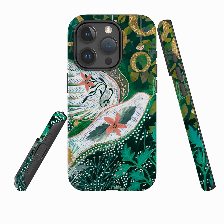 iPhone Tough Case - Gold Rings By Emma Frances Grant Grip Assist