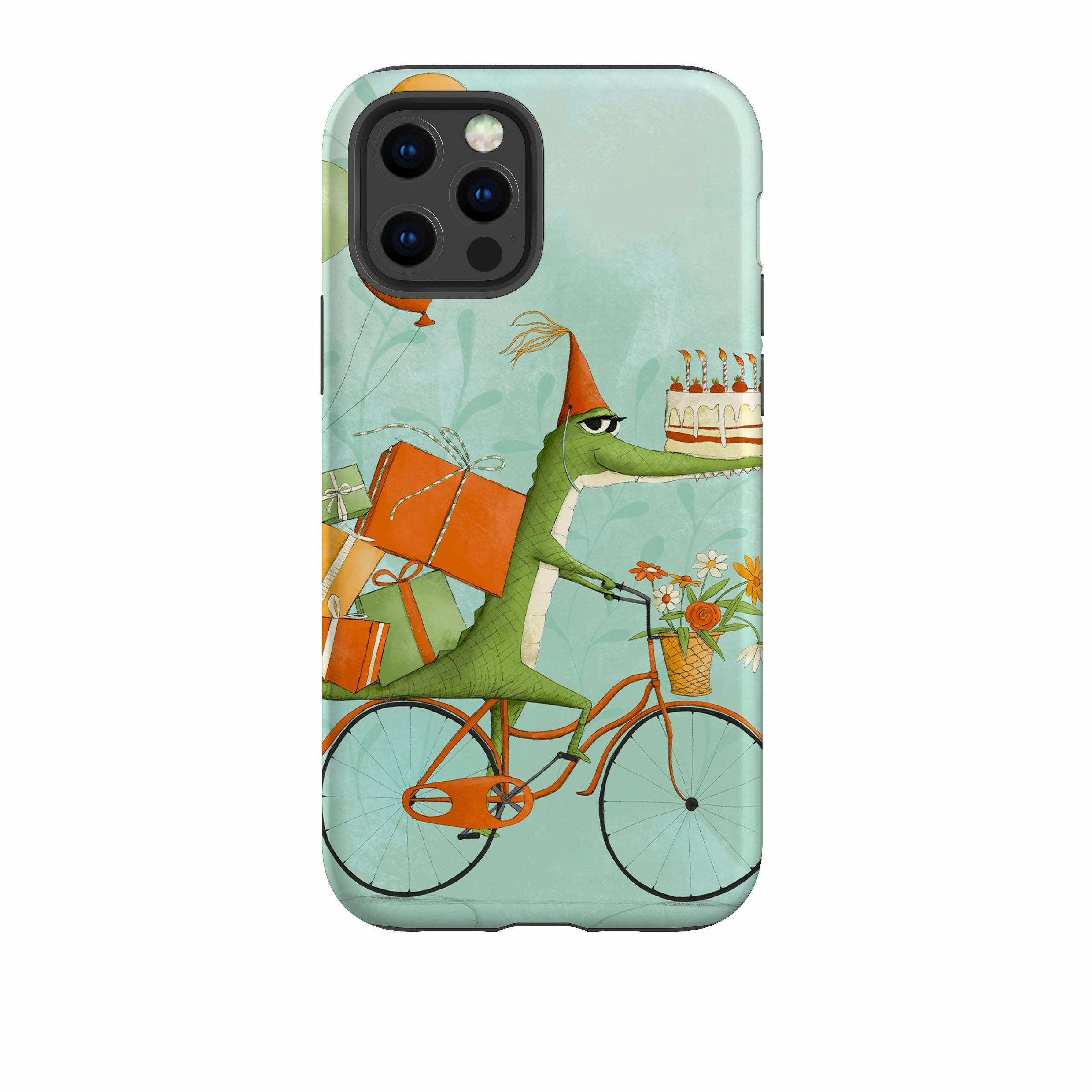 Easy Removal Stylish Layer Texture iPhone Tough Case - Happy Croc By Maja Lindberg