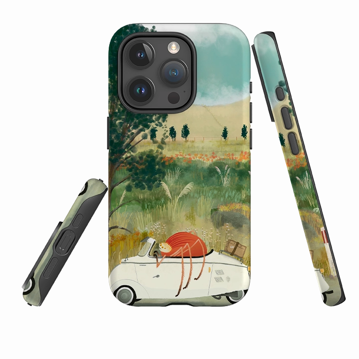 iPhone Tough Case - Happy Travels By Katherine Quinn Soft Edge Texture