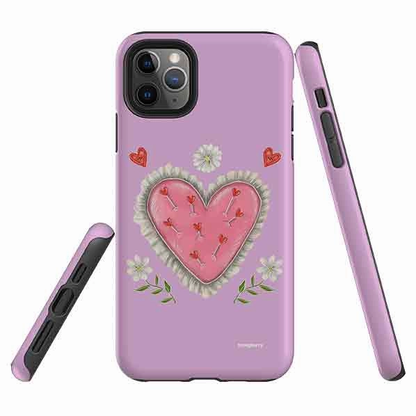 iPhone Tough Case - Heart Pin Cushion By Catherine Rowe Impact Guard