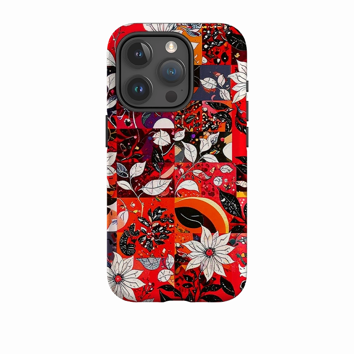 iPhone Tough Case - Hime Floral Sleek Edge Design Soft Detail Layer