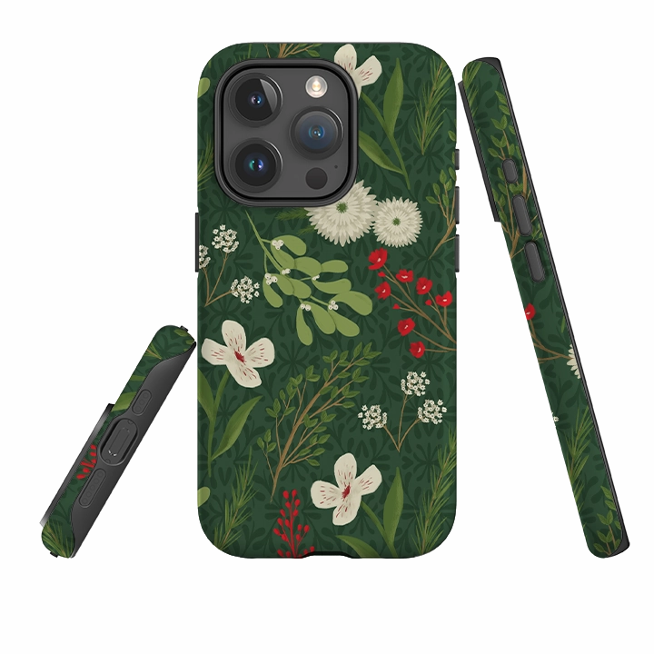 Hybrid Touch Impact Guard iPhone Tough Case - Holiday Foliage By Abby Jacobs