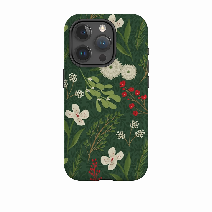 iPhone Tough Case - Holiday Foliage By Abby Jacobs Sleek Grip