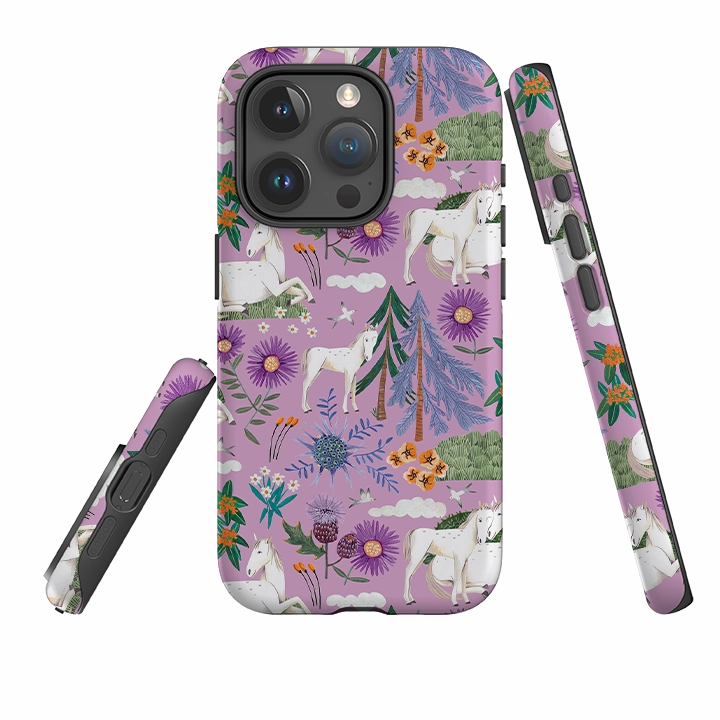 Hybrid Surface Layer iPhone Tough Case - Horse Pattern II By Caroline Bonne Muller