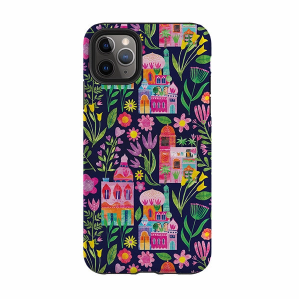 iPhone Tough Case - Indian Summer Dark By Tracey English Elegant Build Texture