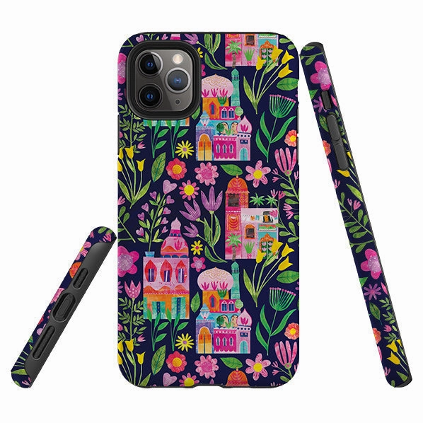 Fashion Look iPhone Tough Case - Indian Summer Dark By Tracey English