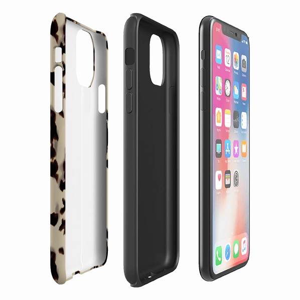 Elegant Texture Smooth Craft iPhone Tough Case - Ivory Rocky Road