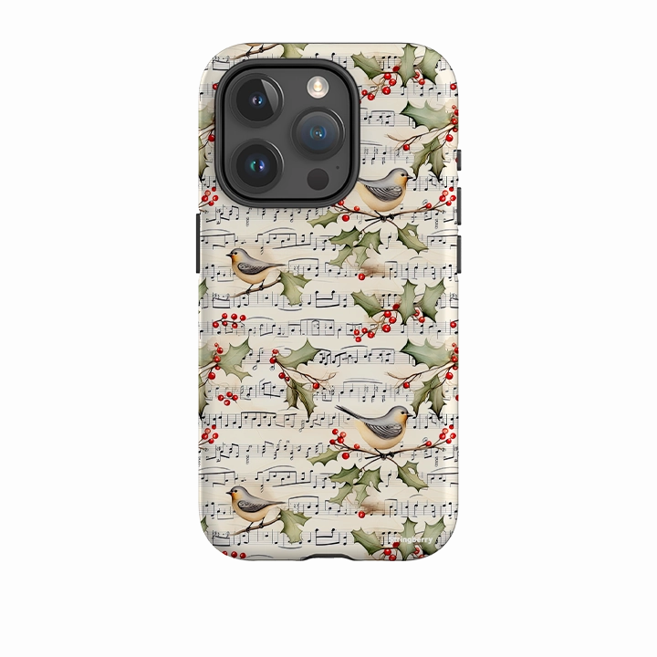 iPhone Tough Case - JIngle Bell Rock Marble Pattern Transparent Edge