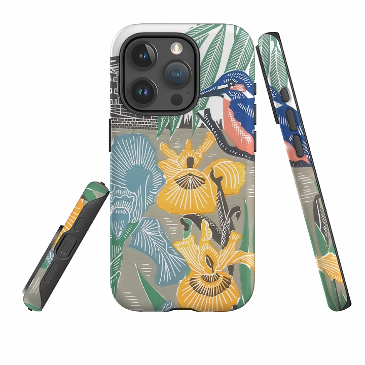 iPhone Tough Case - Kingfisher At The Mill By Kate Heiss Modern Pattern Layer
