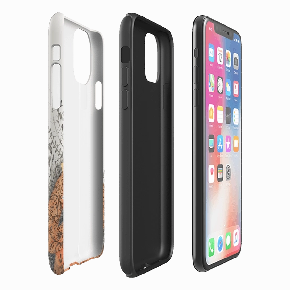 slim fit iPhone Tough Case - Lady With Whippet By Meghann Rader