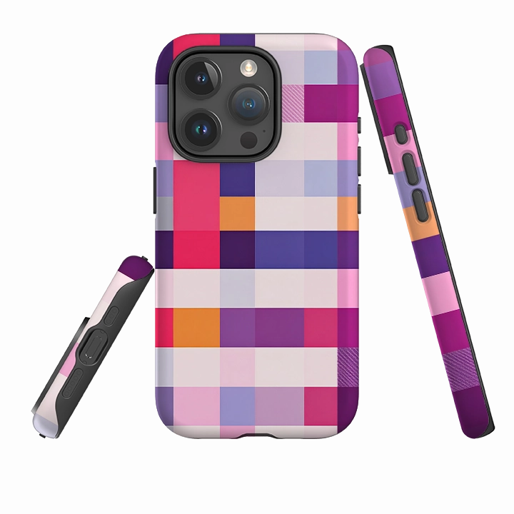 iPhone Tough Case - Las Vegas Gingham Practical Look Compact Edge