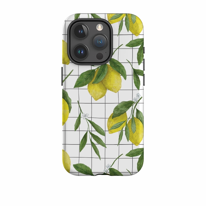 Tough Grip Impact Resistant iPhone Tough Case - Lemons 1 By Jade Mosinski