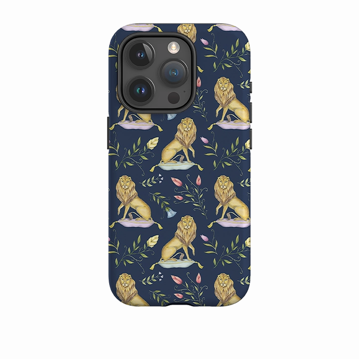 Protective Detail Stylish Shape iPhone Tough Case - Leo Et Flores Navy By Catherine Rowe