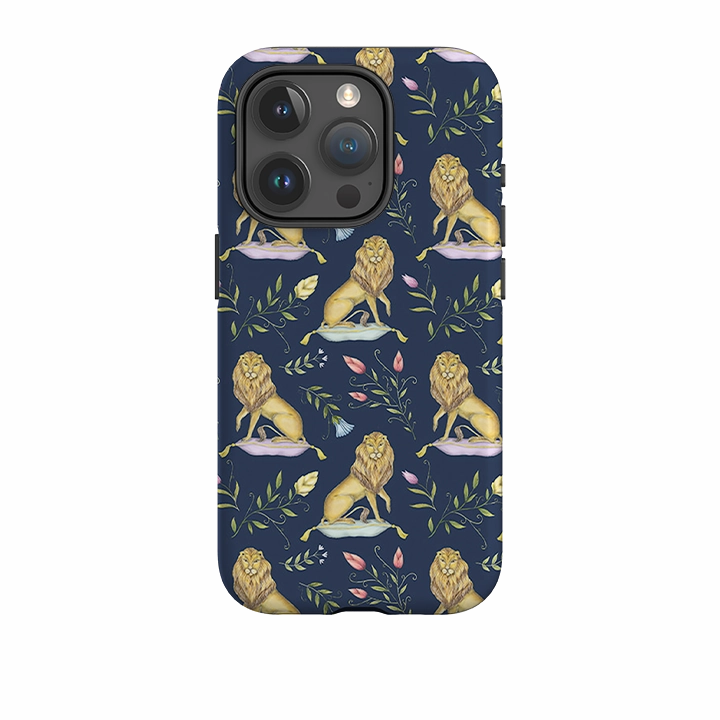 iPhone Tough Case - Leo Et Flores Navy By Catherine Rowe Minimal Shield Texture