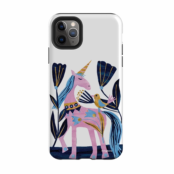 iPhone Tough Case - Lilac Unicorn By Tracey English Soft Protection Layer Heat resistant