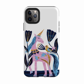iPhone Tough Case - Lilac Unicorn By Tracey English Soft Protection Layer Heat resistant