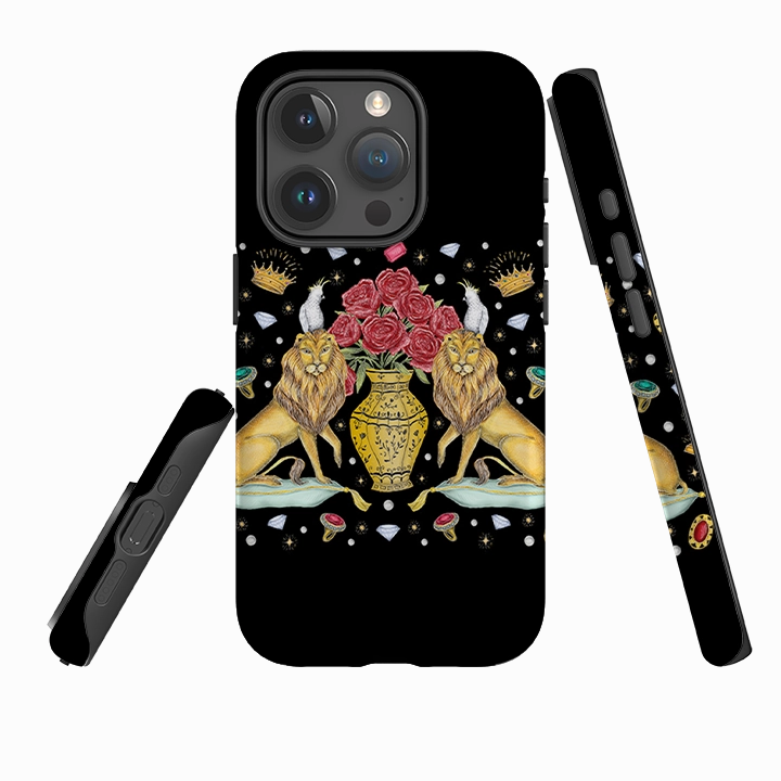 TPU Material iPhone Tough Case - Lion And Vase By Catherine Rowe