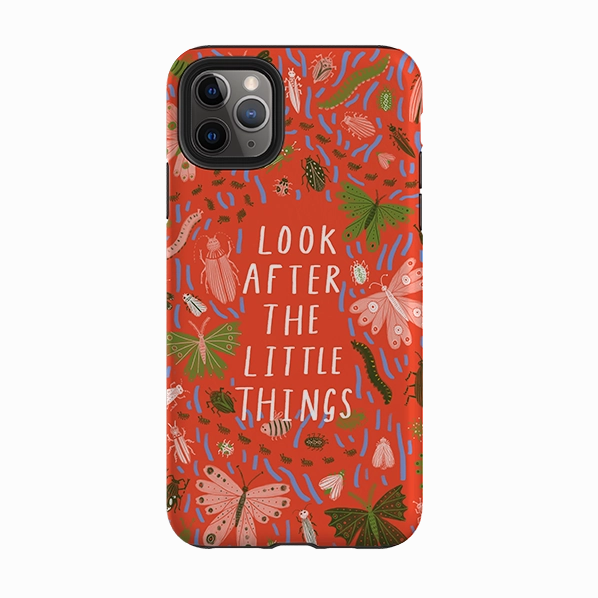 Soft Shield Rugged Look Finish iPhone Tough Case - Little Things Orange By Lee Foster Wilson