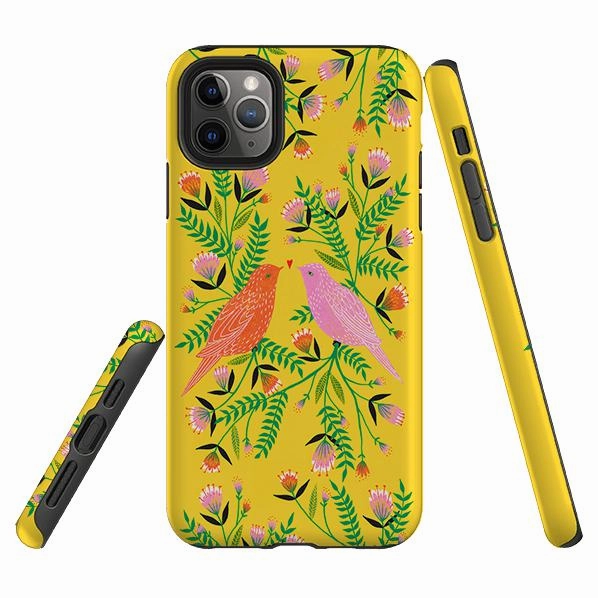 Clear Texture iPhone Tough Case - Love Birds By Lee Foster Wilson