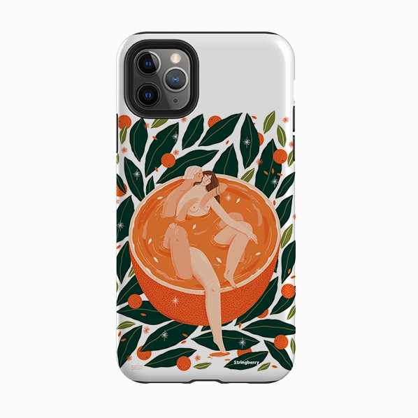 Minimal Aesthetic Touch Everyday Function iPhone Tough Case - Love Ripening By Madalina Andronic