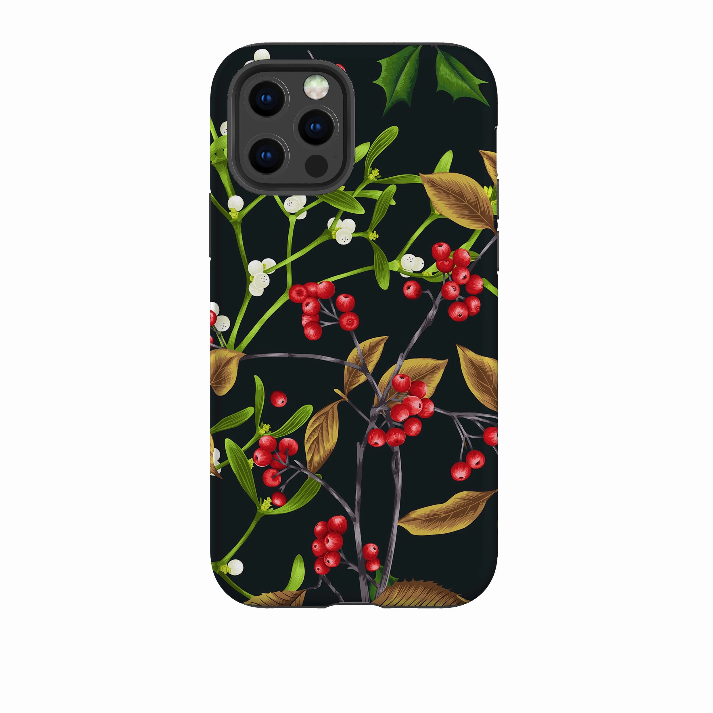 Soft Layer Texture iPhone Tough Case - Magical Xmas Black