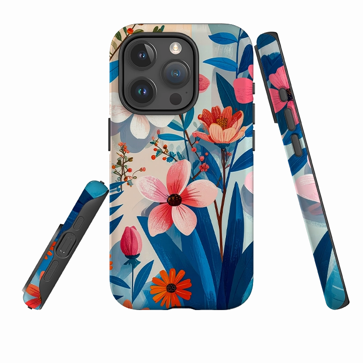 iPhone Tough Case - Maiden Floral Rugged Texture Soft Touch