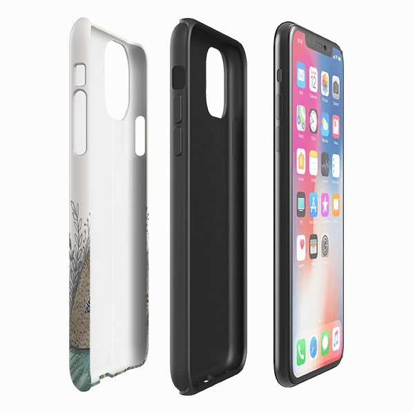 iPhone Tough Case - Man With Peacock By Meghann Rader Protective Surface Scratchproof Surface