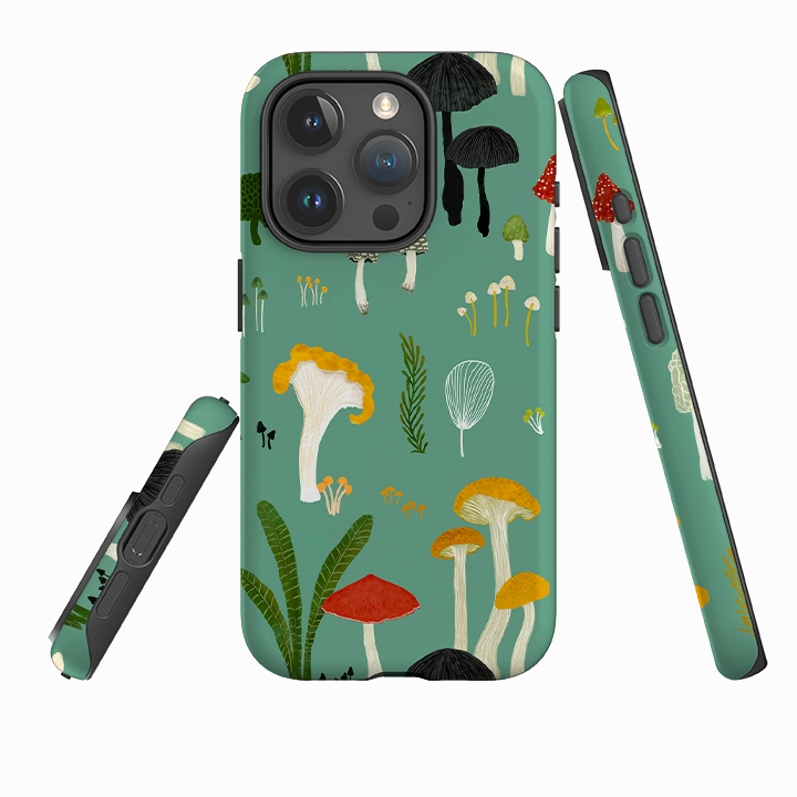 Comfort Build Refined Shield iPhone Tough Case - Mushroom Pattern By Katherine Quinn