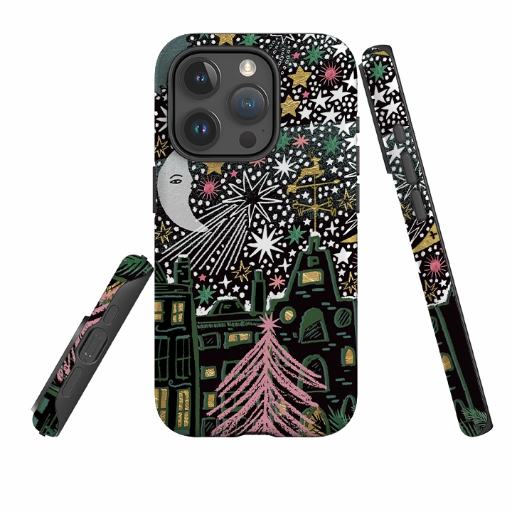iPhone Tough Case - Night Before Xmas VI By Emma Frances Grant Trendy Texture