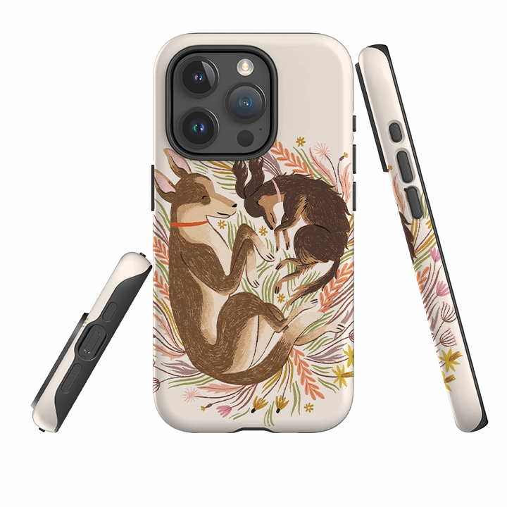 Textured Comfort iPhone Tough Case - No Better Dream (Dogs) By Meghann Rader