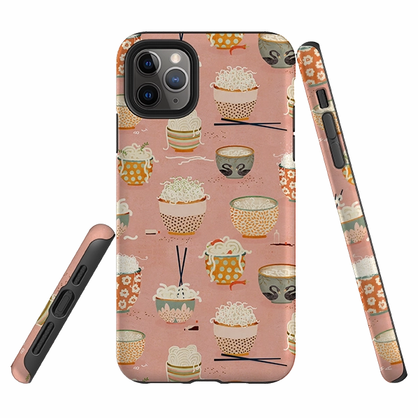 Sleek Grip Flexible Detail Design iPhone Tough Case - Noodles Of Noodles By Katherine Quinn